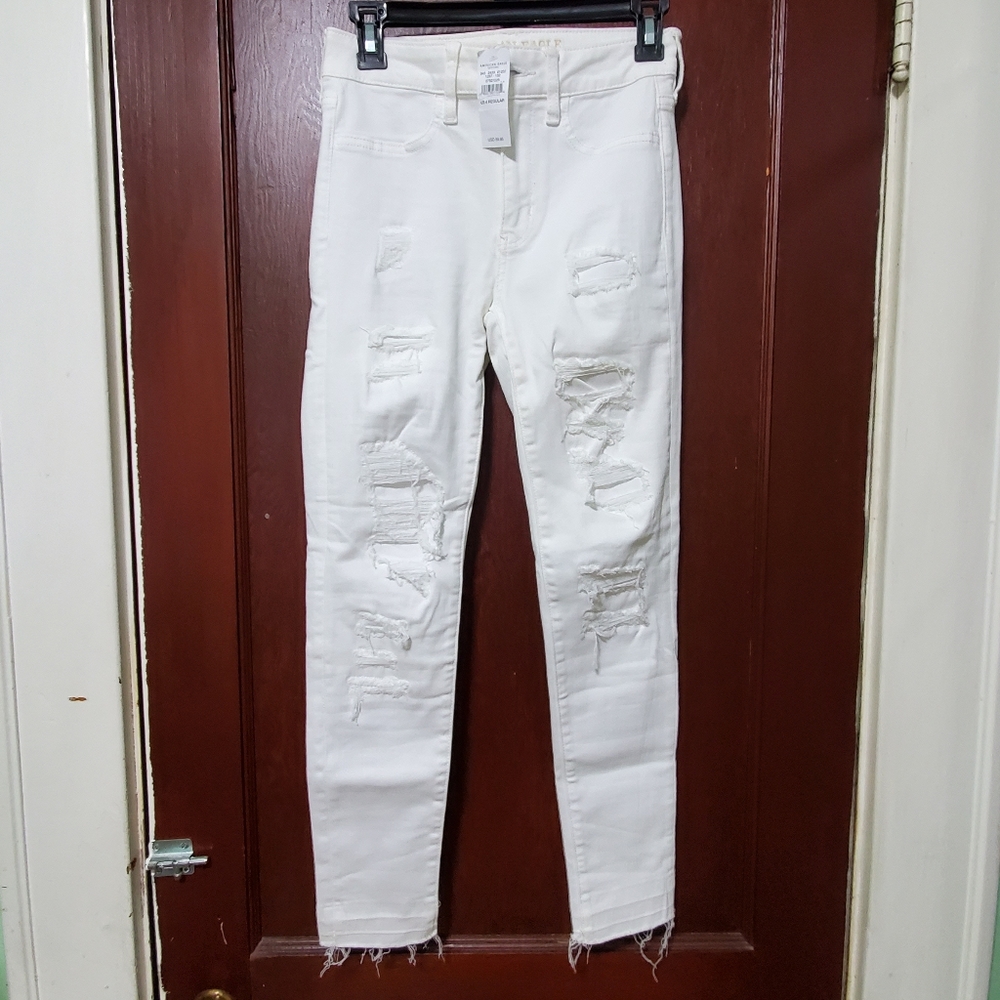 AE WHITE HI RISE JEGGING CROP